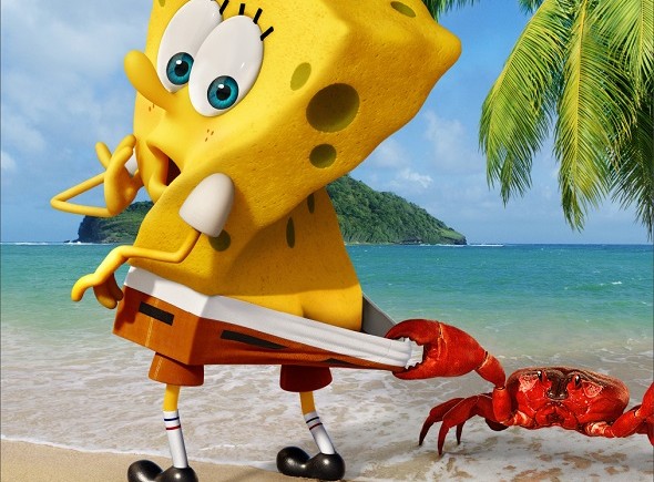 Póster de Bob Esponja Un héroe fuera del agua