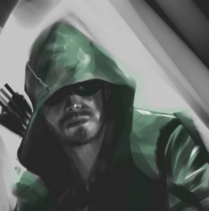 Dibujo de Oliver Queen en la serie 'Arrow'