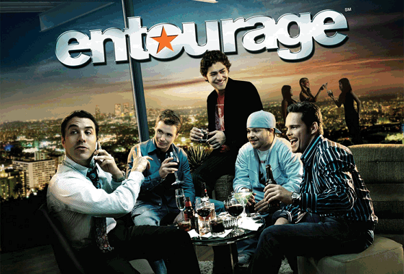 Una imagen con los protagonistas de El séquito (Entourage)