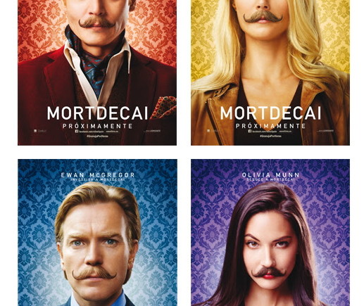Pósteres en español con los personajes de Mortdecai
