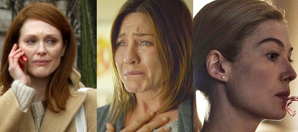 Julianne Moore, Jennifer Aniston y Rosamund Pike, tres de las nominados a la mejor actriz