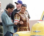 George Clooney junto a Joel Coen en el rodaje de 'Hail, Caesar!