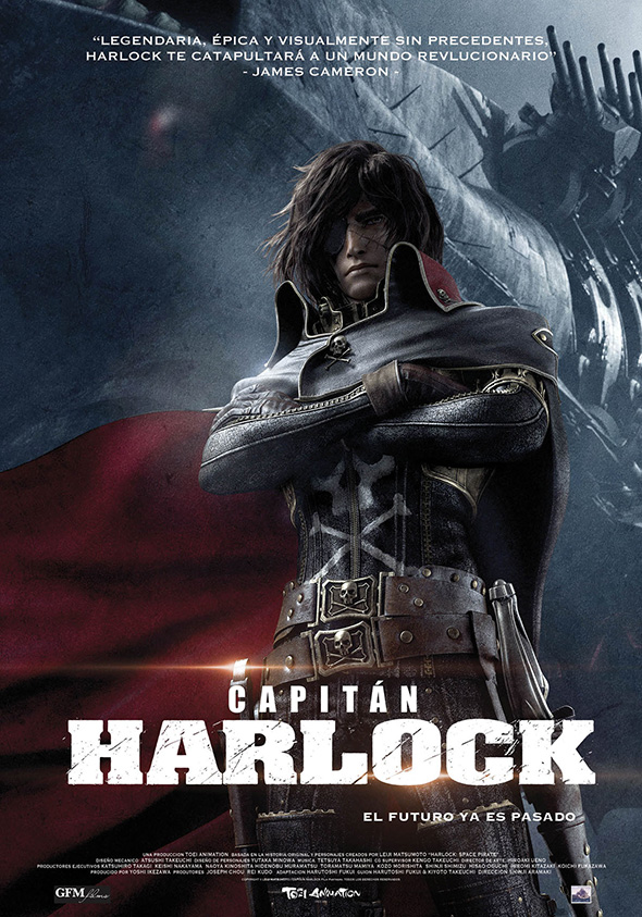 Póster en español de la película Capitán Harlock