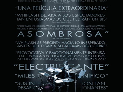 Póster en español de la película Whiplash