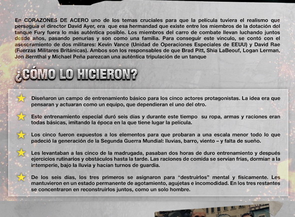 Curiosidades de Corazones de Acero (Fury): Creando una Hermandad