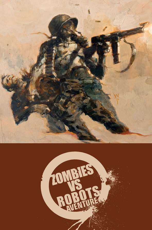 Una imagen promocional del cómic ZombiesvRobots
