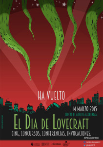 Póster de las jornadas para 'El día de Lovecraft'.