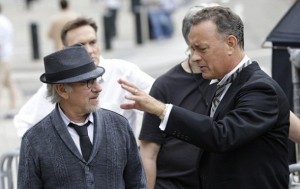 Spielberg y Hanks en el rodaje de 'Bridge of spies'
