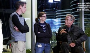 Schwarzenegger en una pausa del rodaje