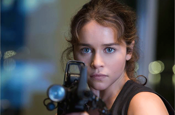 Emilia Clarke, en una escena de 'Terminator: Génesis'