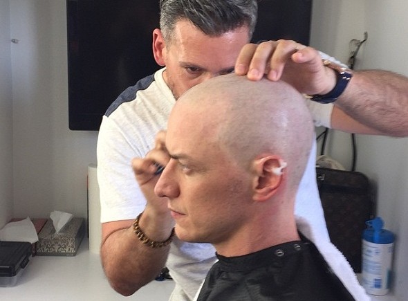 James McAvoy se afeita la cabeza para 'X-Men: Apocalypse'