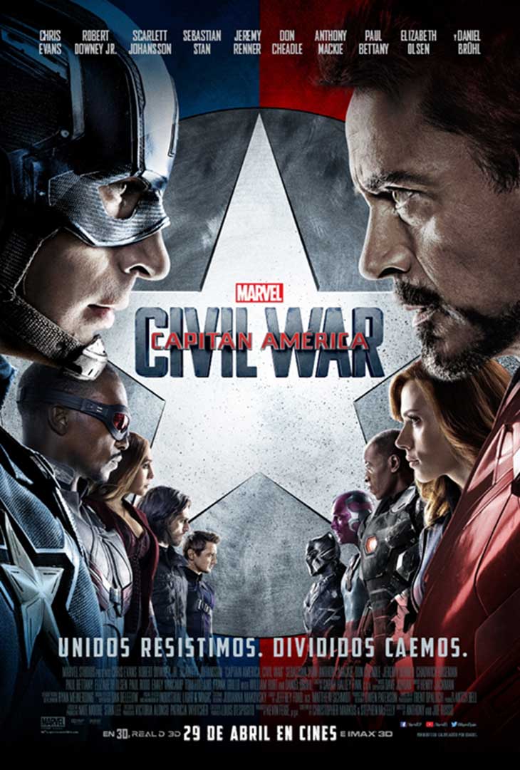 Póster de personajes de Capitán América: Civil War