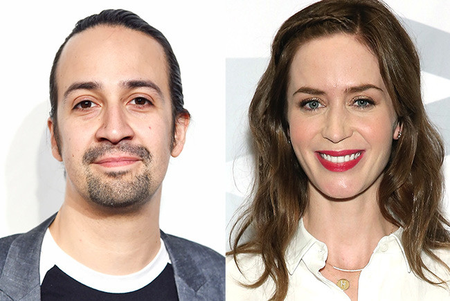 emily Blunt y Lin-Manuel Miranda