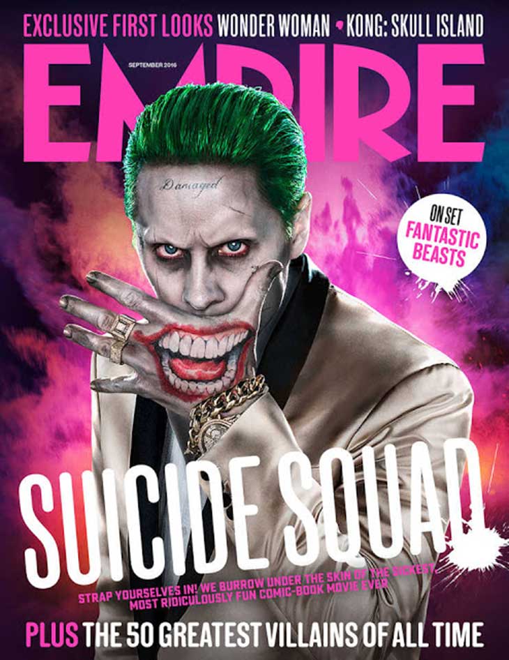 Portada de Empire para el Joker de Escuadrón Suicida