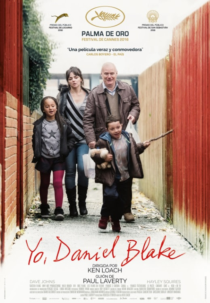 Tráiler y cartel de 'Yo, Daniel Blake'. Palma de oro en Cannes y premio del público en San Sebastián. Estreno en cines 28 de octubre