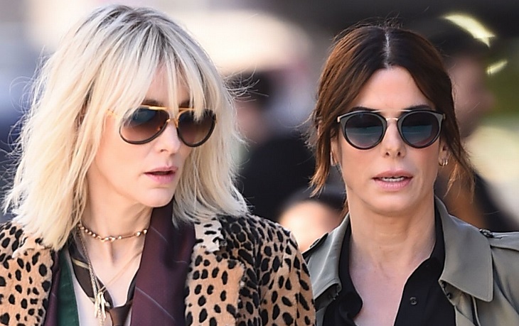 Blanchett y Bullock en el rodaje de 'Ocean's Eight'