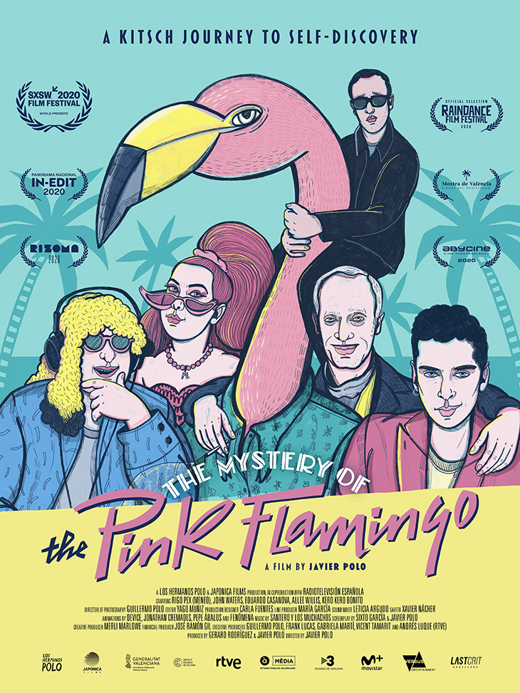 Póster del documental The Mystery of the Pink Flamingo