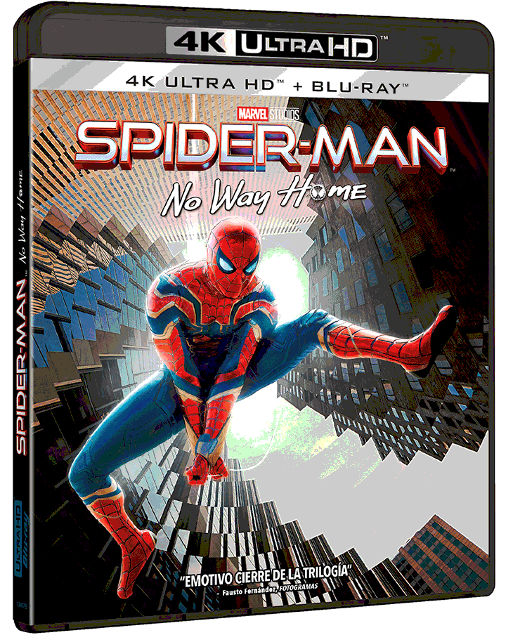 Carátula de bluray 4k de Spider-Man No Way Home