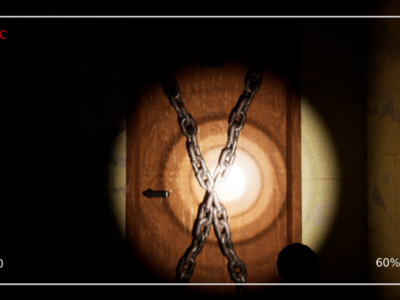 Puerta encadenada en el videojuego de terror Abyzou Rituals: The Manson Case
