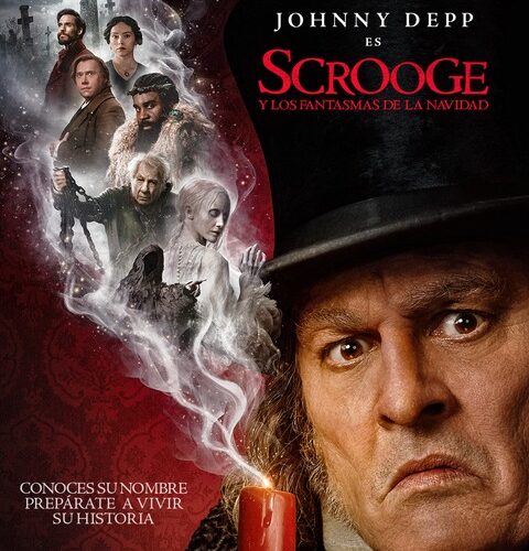 Póster oficial de Scrooge y los fantasmas de la Navidad, protagonizada por Johnny Depp