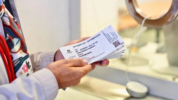 Entradas de una edición anterior de Seminci en la taquilla del festival
