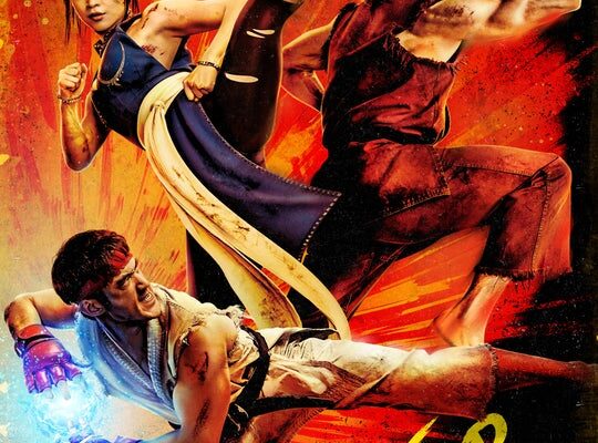 Póster oficial de Street Fighter con Chun-Li, Ken y Ryu