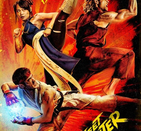 Póster oficial de Street Fighter con Chun-Li, Ken y Ryu