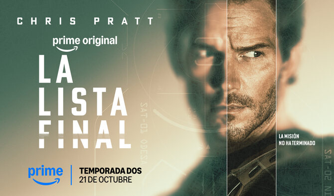 Cartel oficial de La lista final, temporada dos, con Chris Pratt y estreno el 21 de octubre. © Prime Video.