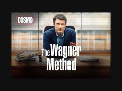 Gil Alma como César Wagner ante una mesa, con el título The Wagner Method y el logotipo COSMO.