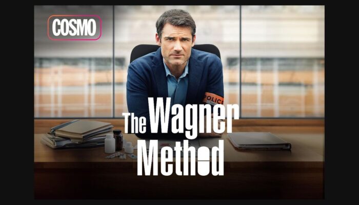 Gil Alma como César Wagner ante una mesa, con el título The Wagner Method y el logotipo COSMO.